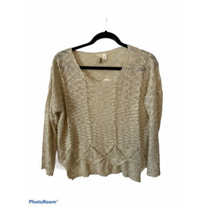 Birdcage knit sweater open back size small